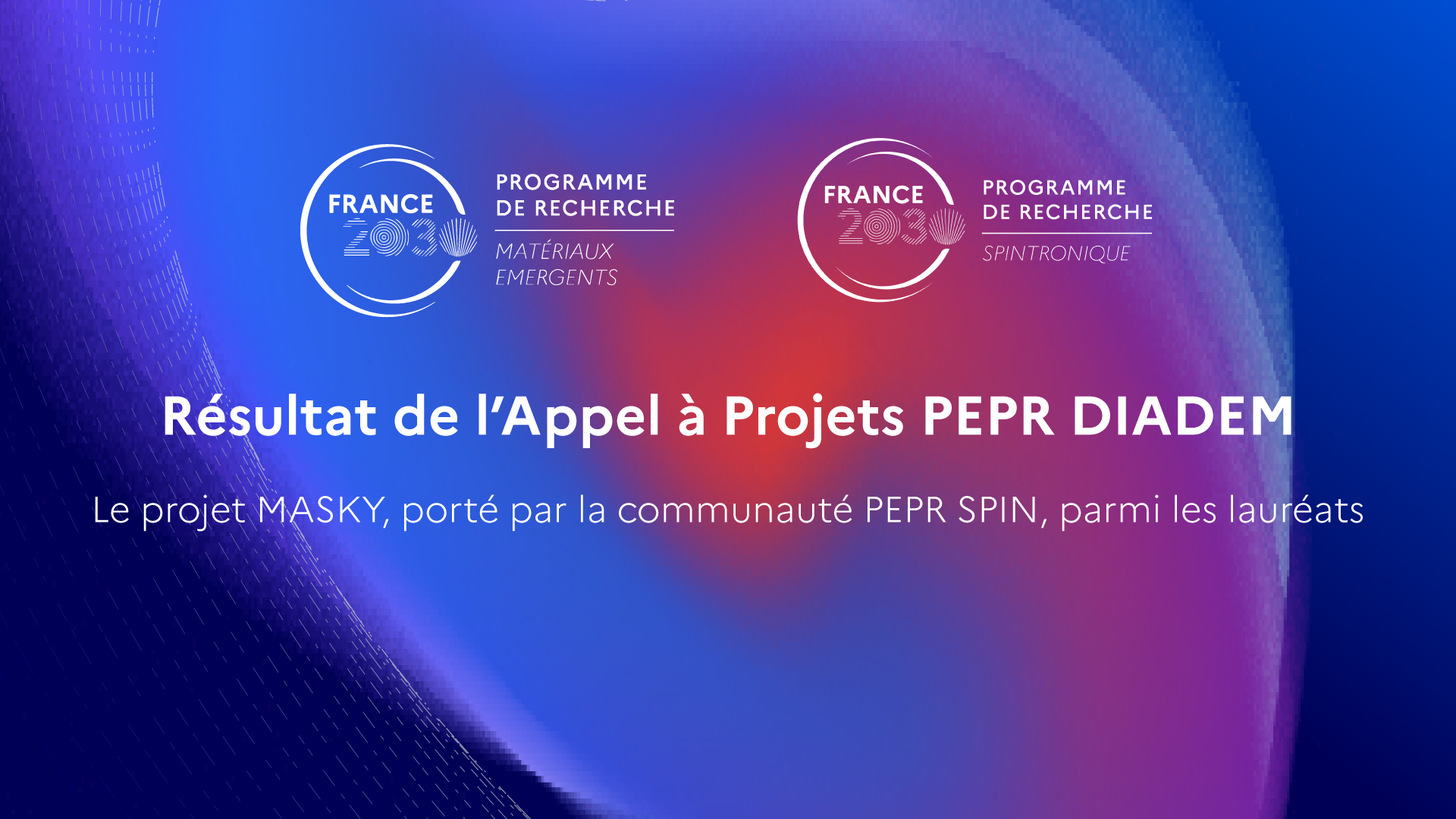  MASKY, projet sélectionné dans le cadre de l’AAP2024 du PEPR DIADEM 