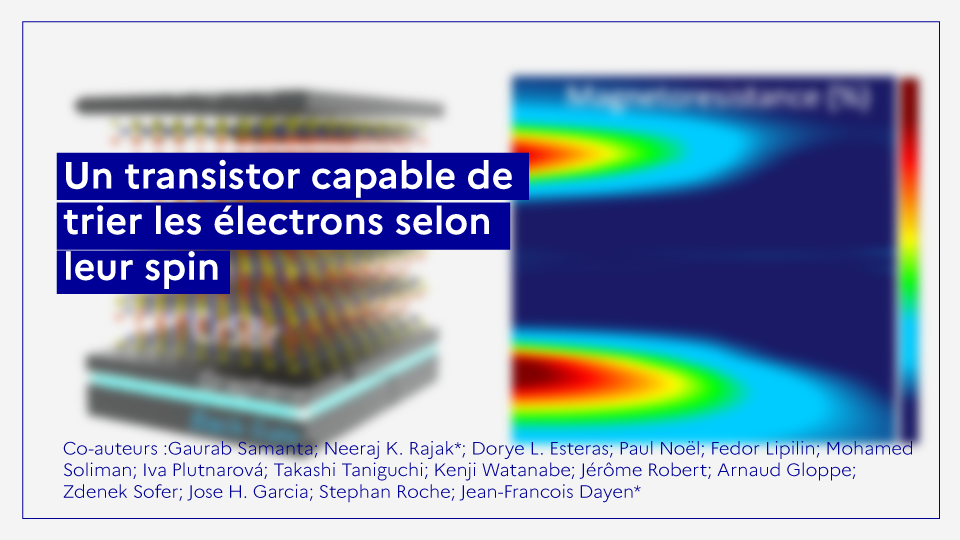  Des chercheurs conçoivent un transistor capable de trier les électrons selon leur spin 